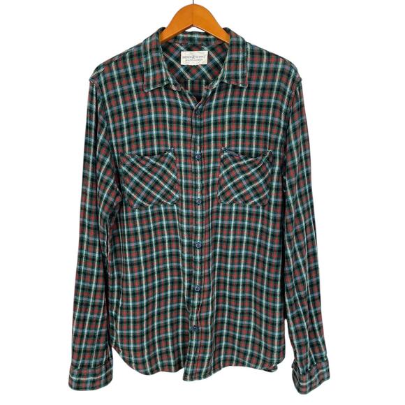 Denim & Supply Ralph Lauren Plaid Flannel Button Up Shirt Men's Large Heritage - Picture 2 of 11